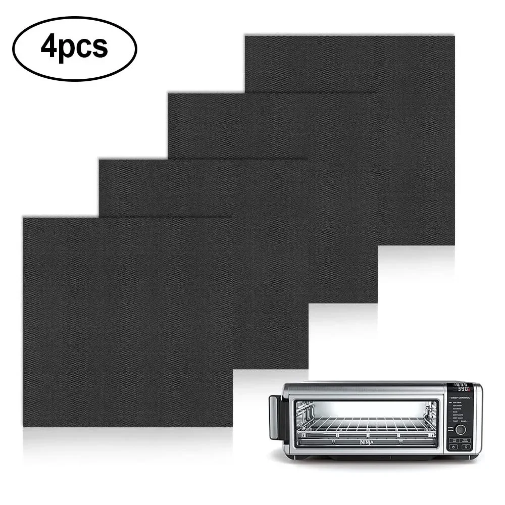 4PCS Oven Liners PTFE Non-Stick Reusable Oven Protector Grill Mat Set for Ninja Foodi SP101 SP2 30X30cm