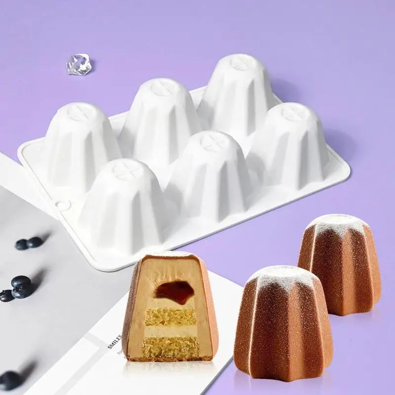 Moldes de Silicona Octagonales de 8 Cavidades para Pastel, Antiadherentes, para Pan Pandoro, para Hornear en Casa y Reuniones Familiares