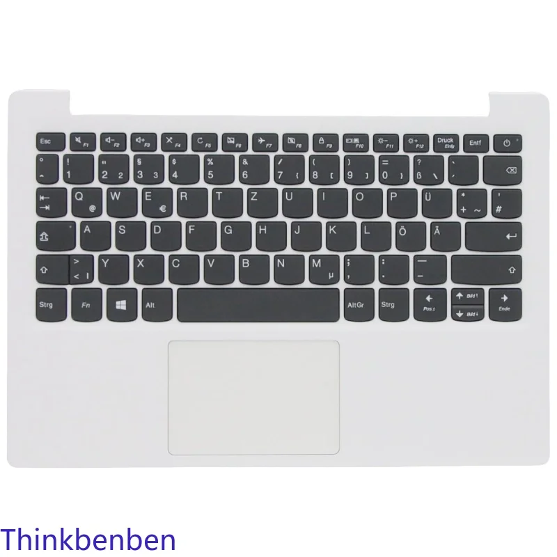 

DE German White Keyboard Upper Case Palmrest Shell Cover For Lenovo Ideapad 130S 11 11IGM 120S 11IAP Winbook 5CB0R61272