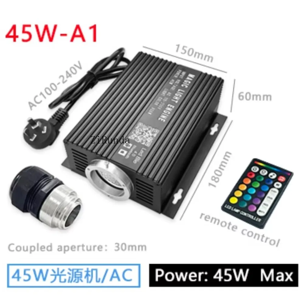 Luz de teto da estrela da fibra ótica do diodo emissor de luz, corpo plástico decorativo da luz do hotel do cinema do quarto