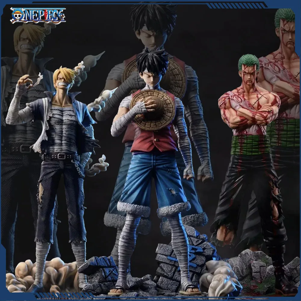 One Piece Anime Figure Roronoa Zoro Sanji Luffy 30cm Stand Posture Action Figurine Pvc Statue Model Collection Drcora Toy Gifts