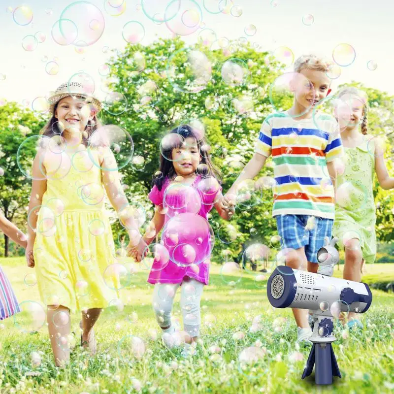 Automatic Telescopes Shape Bubble Machines Toy Outdoor Indoor Fun Play Game Soap Bubble Blower Making Machine Toy For Kids