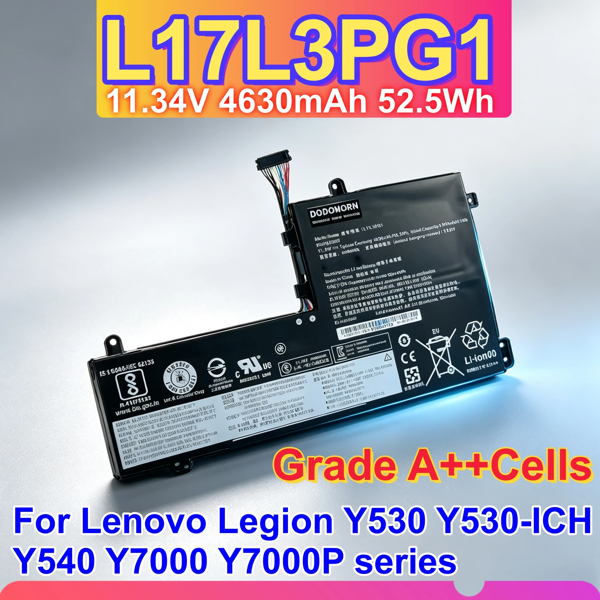 New L17L3PG1 L17M3PG1 Laptop Battery For Lenovo Legion Y7000 2019 Y7000P Y530-15ICH Y540-15IRH Y545-PG0 Y740-15IRH L17C3PG1