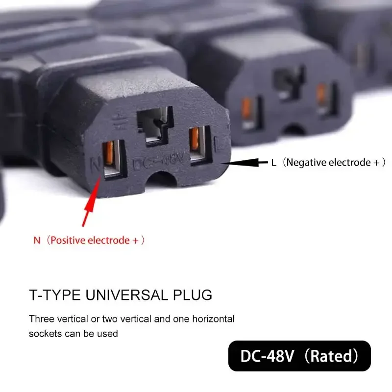 1.5/2.5 Square Electric Tricycle Battery Power Supply Elbow Cord E-Bike Battery Male/Female T-shaped 3Pin Connector Plug Socket