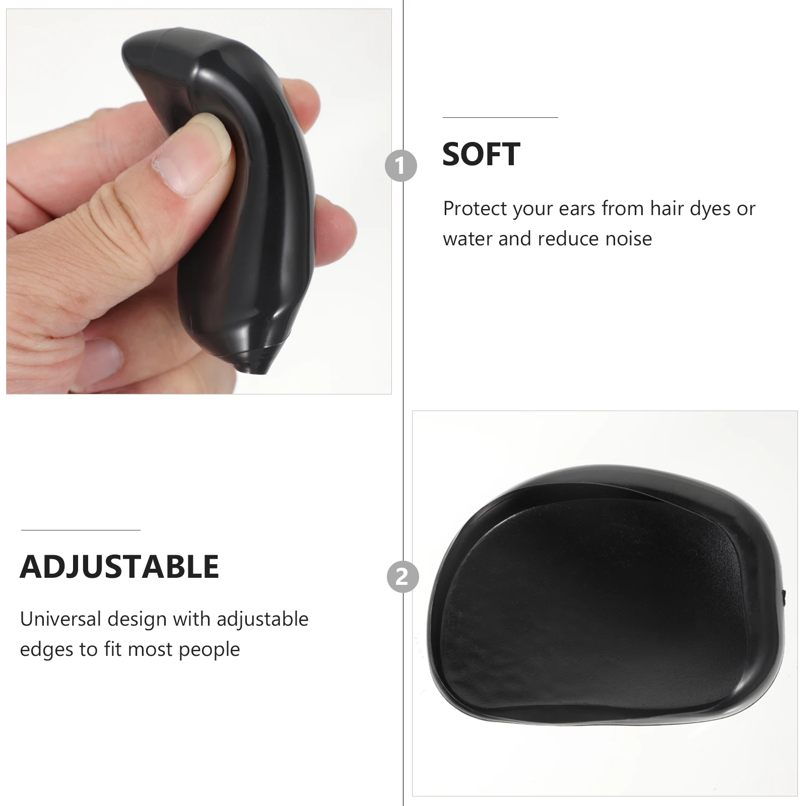 

10pcs Earmuffs Hair Color Protector Waterproof Plastic Ear Covers Durable Lightweight Portable Salon Use Accessories