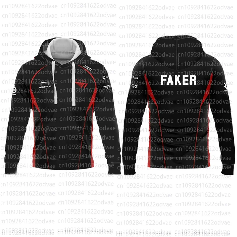 T1 E-sports Club 2024 Collection Limited Jersey Jacket Faker Fan Support Fashion Coat League Of Legends Game Trendy black Hoodie