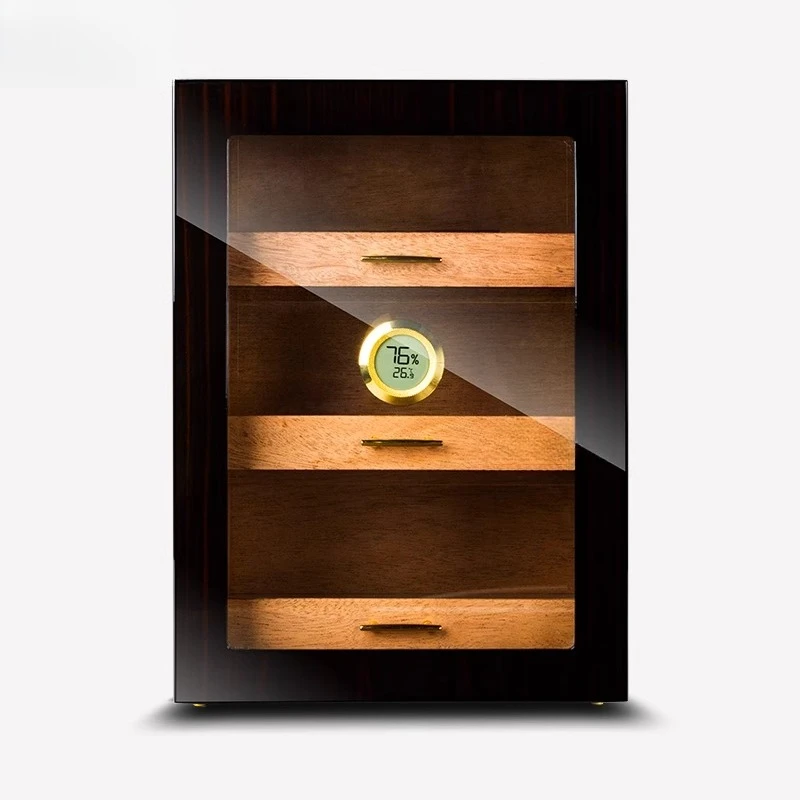 Cigar moisturizing box cedar wood piano paint waking eggplant solid wood box
