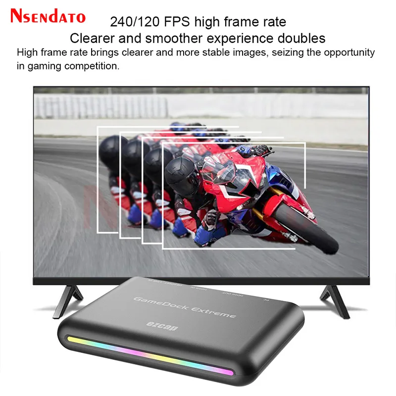 Ezcap360B 4K 60fps GameDock Extreme HDR VRR HDMI ビデオオーディオキャプチャカード マイクサポート付き RGB リアルカラー PC ライブストリーミング用