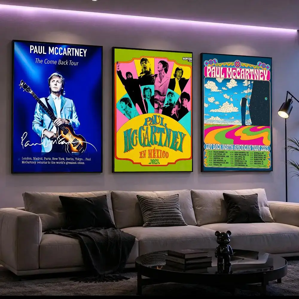 Paul McCartney Poster HD Waterproof Self-Adhesive Wall Art – Multi-Scene Use, Top Gift Pick