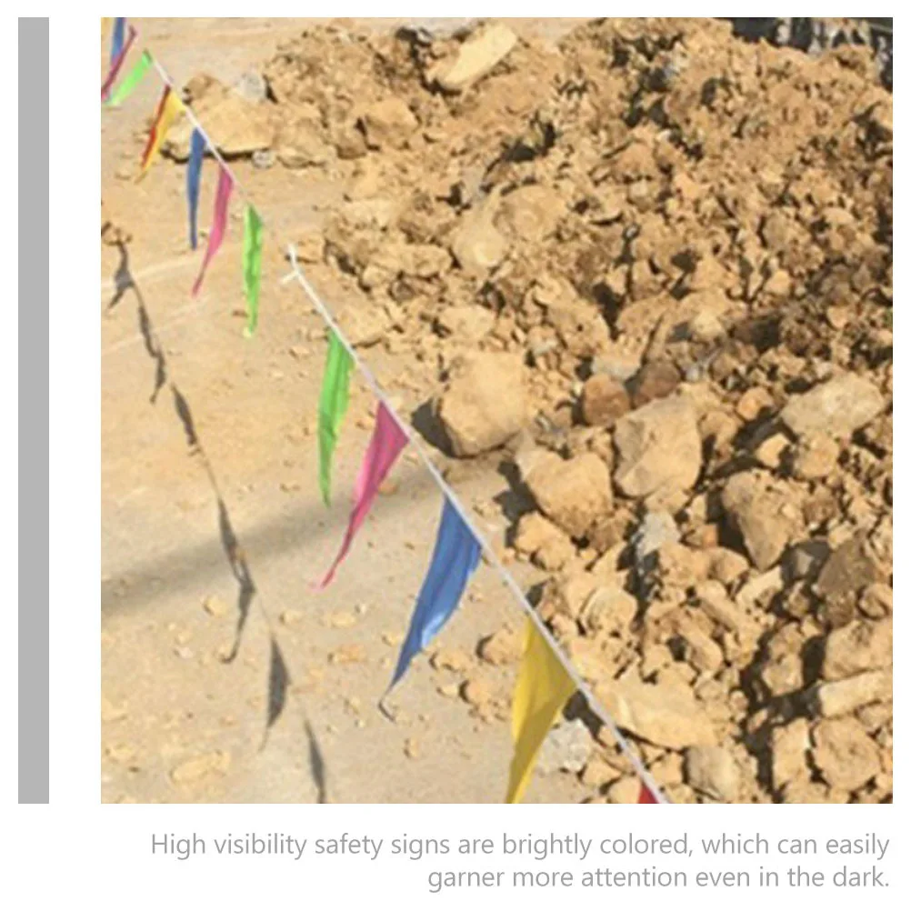 علم أمان مقاوم للماء من مادة PVC خفيف الوزن ومتين وعالي الوضوح لبناء أعمال الطرق، علم تحذير محمول للسلامة على الطرق #3