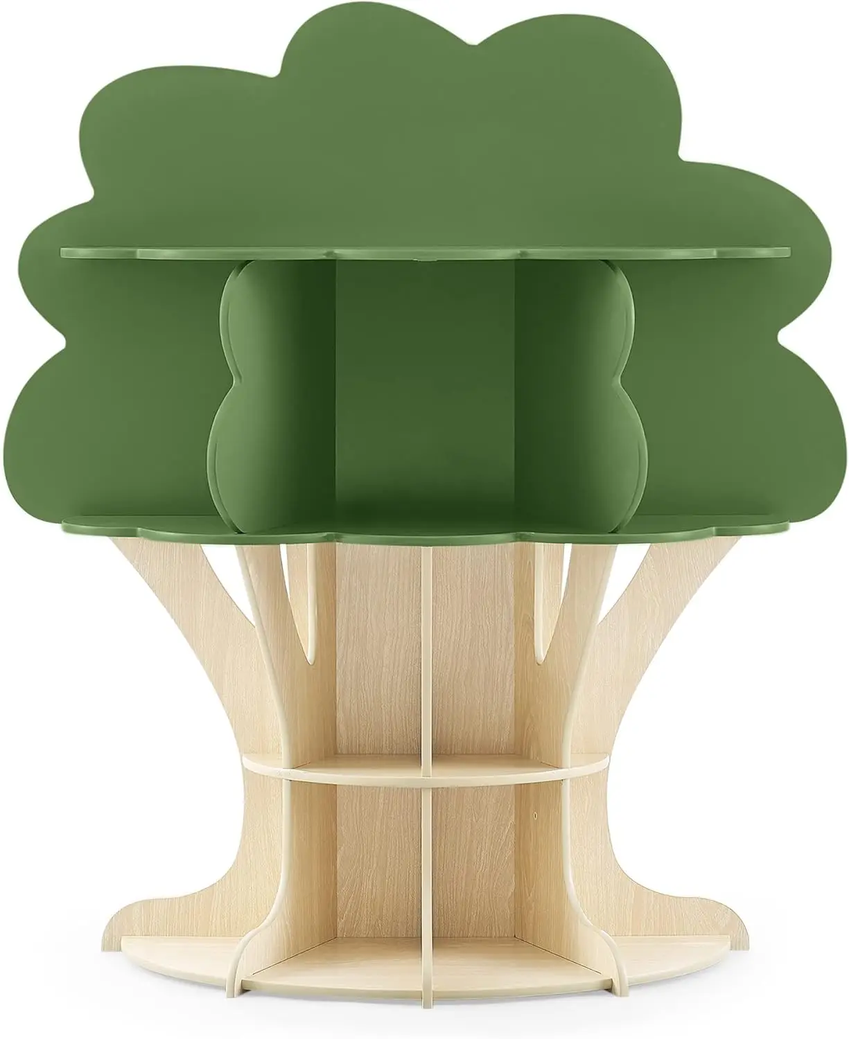 Tree Bookcase - Greenguard Gold Certified, Fern Green/Crafted Natural