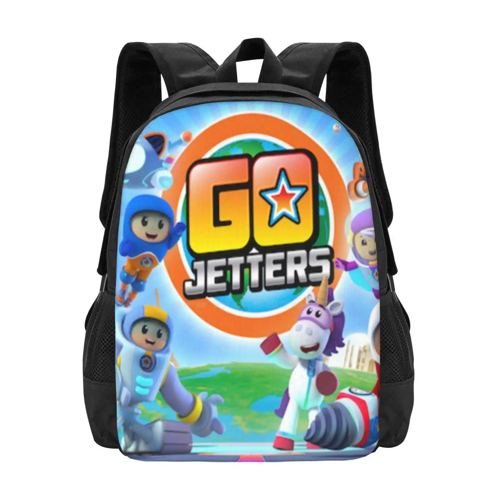 Go Jetters Design Neuankömmlinge Unisex Taschen Studenten tasche Rucksack Go Jetters Xuli Foz Kyan Lars Ubercorn Cbeebies Kinder Kinder