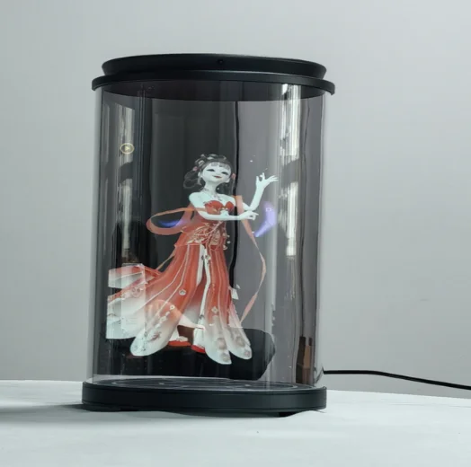 10.1-inch 3D holographic cylinder  Input Voltage 12V DC Indoor 165x300mm IP43 Total Pixels 1024000