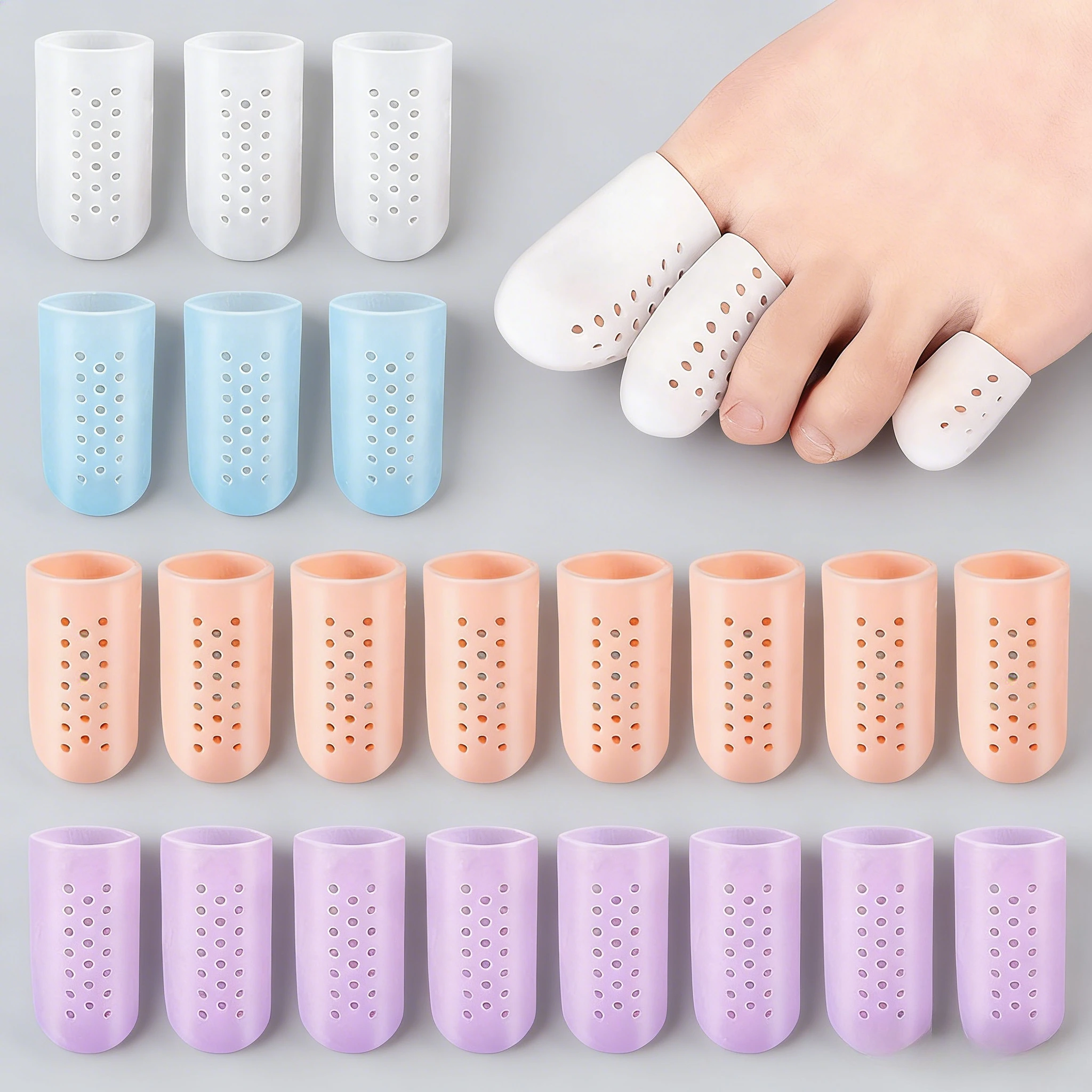 

Новые дышащие перфорированные защитные приспособления для пальцев ног, противоизносные, против боли, подушечки для больших и маленьких пальцев, ежедневный уход за ногами