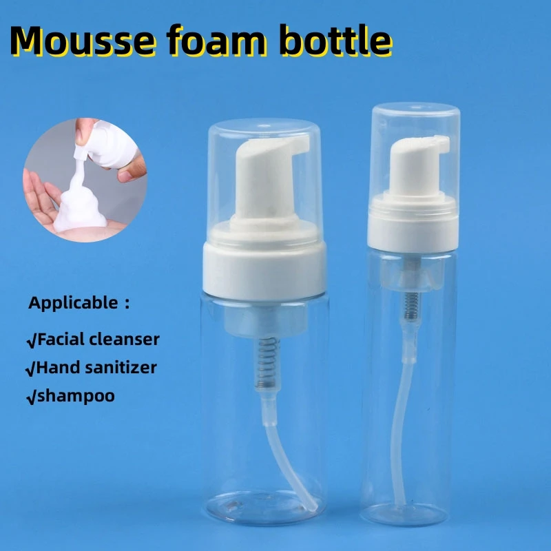 80/150ml Transparent Foam Bottle Mousse Foam Pump Refillable Foam Bottle Travel Portable Shampoo Lotion Separate Bottles