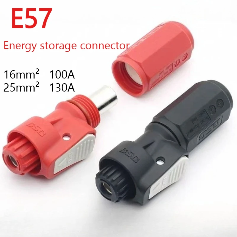 E57 High Voltage Energy Storage Battery Wiring Harness Connector 100A 130A Single Core New Energy Car Storage Straight Plug