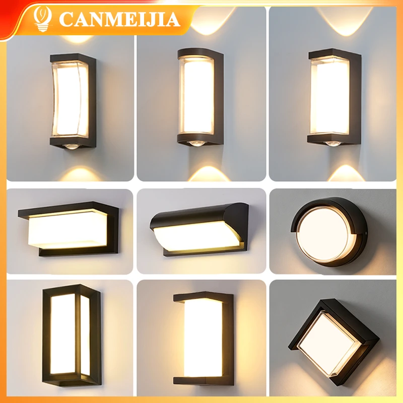 Outdoor 85-265V LED Wall Lamp Waterproof  for Garden Square Courtyard Fence Lighting 12w 25w Modern Wall Light Home Exterior