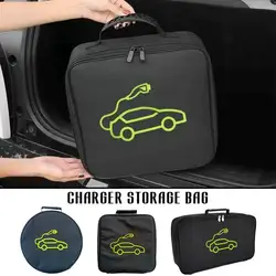 Car Charging Cable Storage Bag Jumper Carry Bag For Electric Vehicle Charger Plugs Sockets Charging Equipment Container Storage