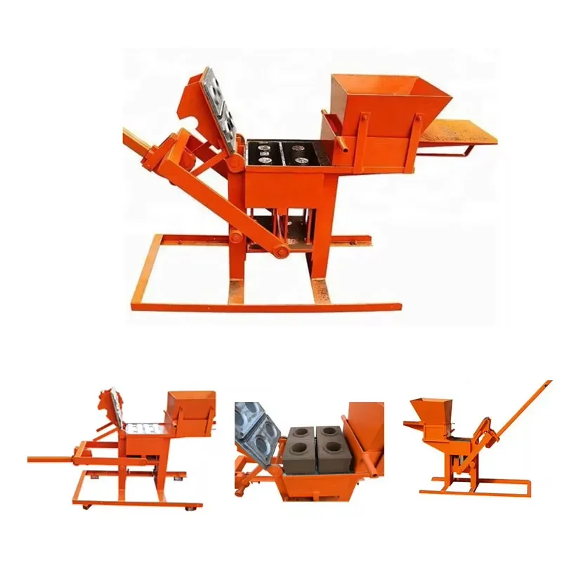 High Quality Portable Clay Interlock Brick Making Machine Manual Soil Hollow Brick Molding Machine