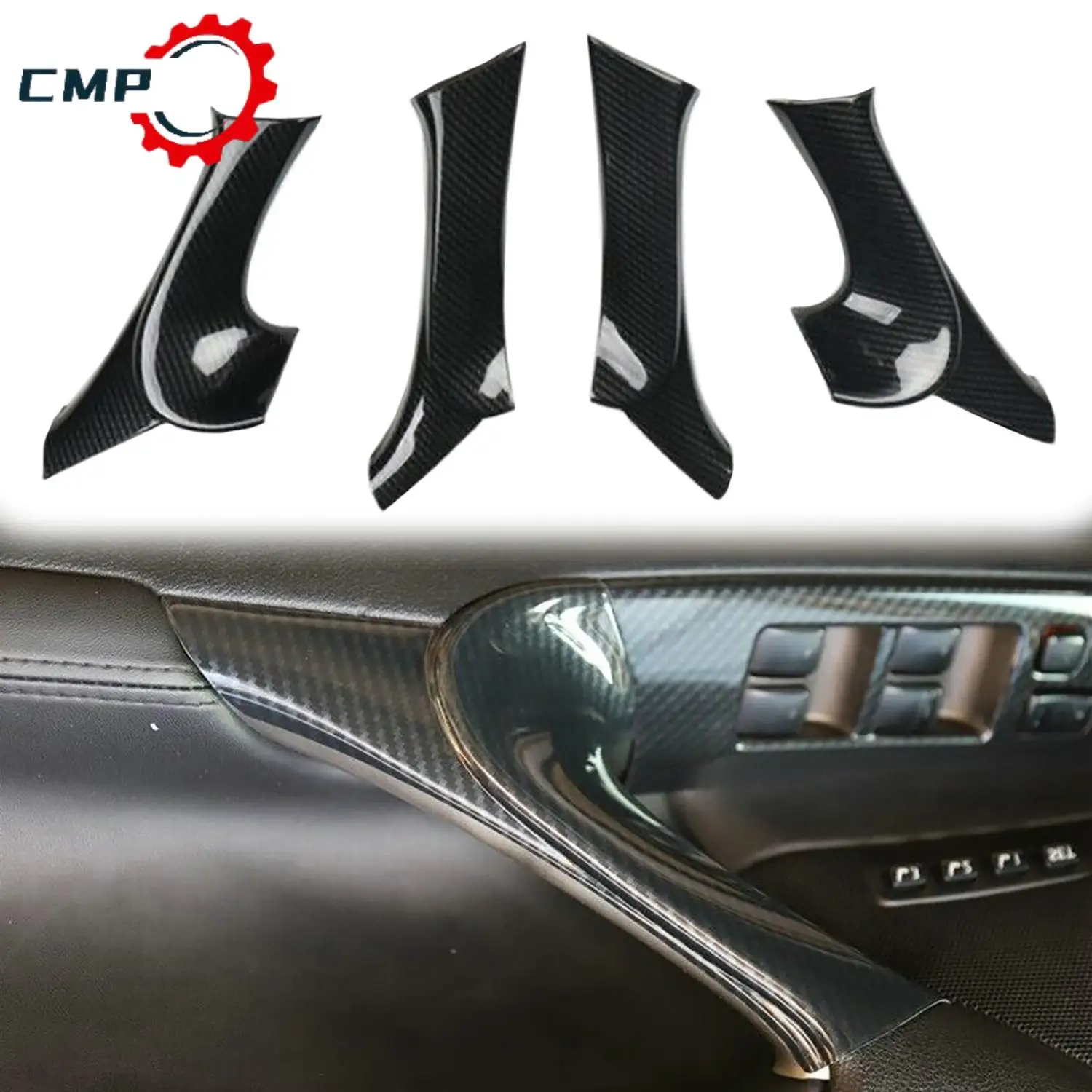 

4Pcs Carbon Fiber Car Interior Door Armrest Panel Trim For Lexus IS F 250 350 2006-2013 Automotive Interior Accessories