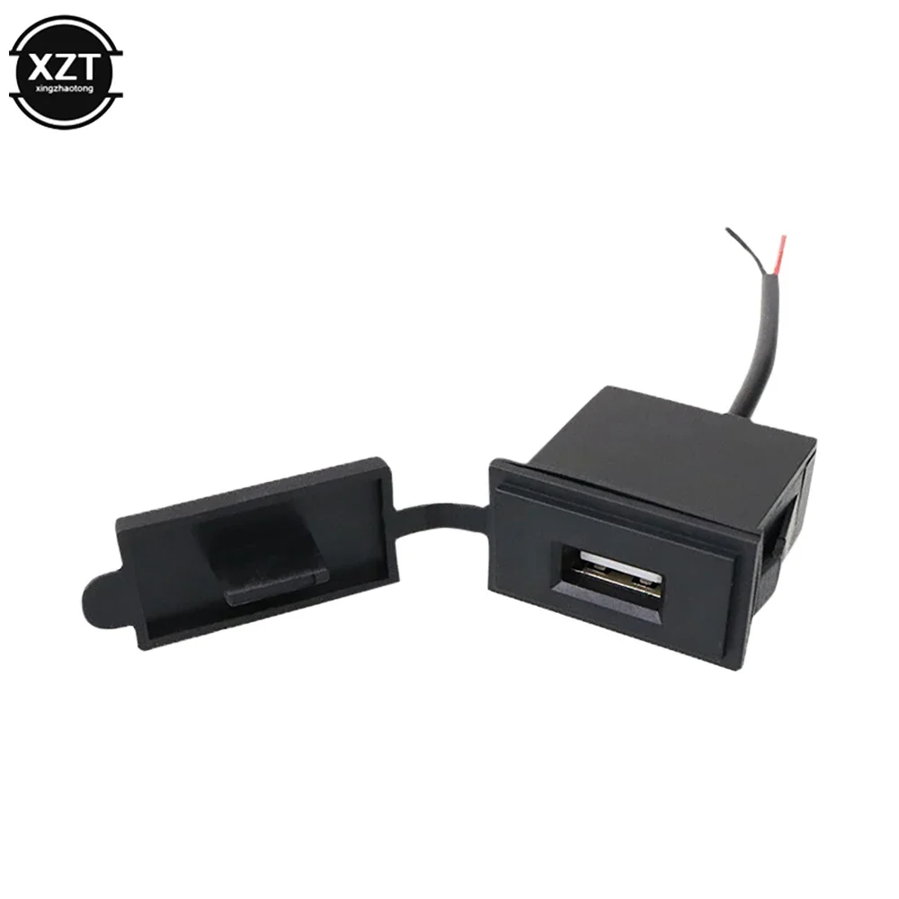 Adaptador de corriente forma cuadrada para coche, toma corriente 12V/24V, 5V, 2,4 a, impermeable, para motocicleta, RV,