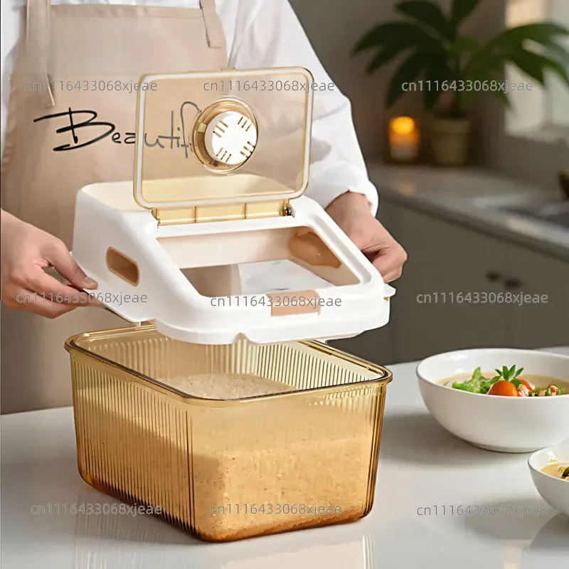 Rice bucket household 5 new borosilicate glass insect-proof and moisture-proof rice nano-box storage tank