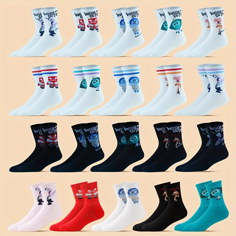 

5/10 Four Seasons Men's and Women's Fashion Disney Cute Cartoon "Brain Agents 2" Versatile Comfortable Casual Letter Stockings