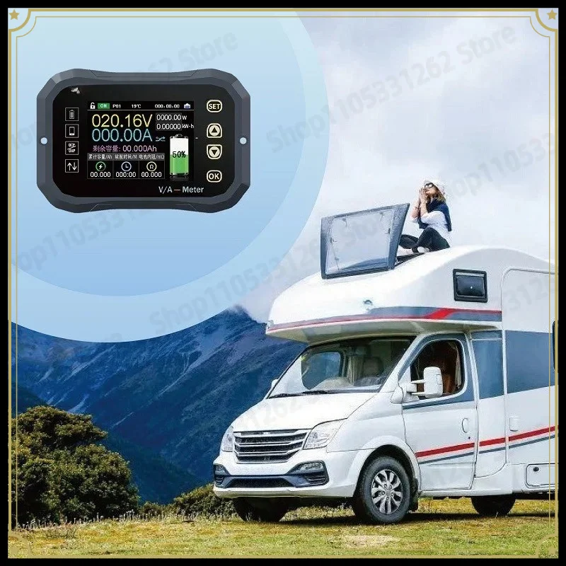 KG-F Coulomb Counter Battery Tester, Color Display Voltmeter Ammeter for EV E-Bike
