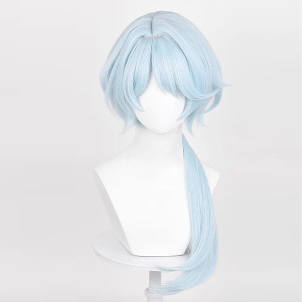 RANYU Honkai Star Rail Misha Wig Synthetic Straight Long Blue Game Cosplay Hair Heat Resistant Wig for Party