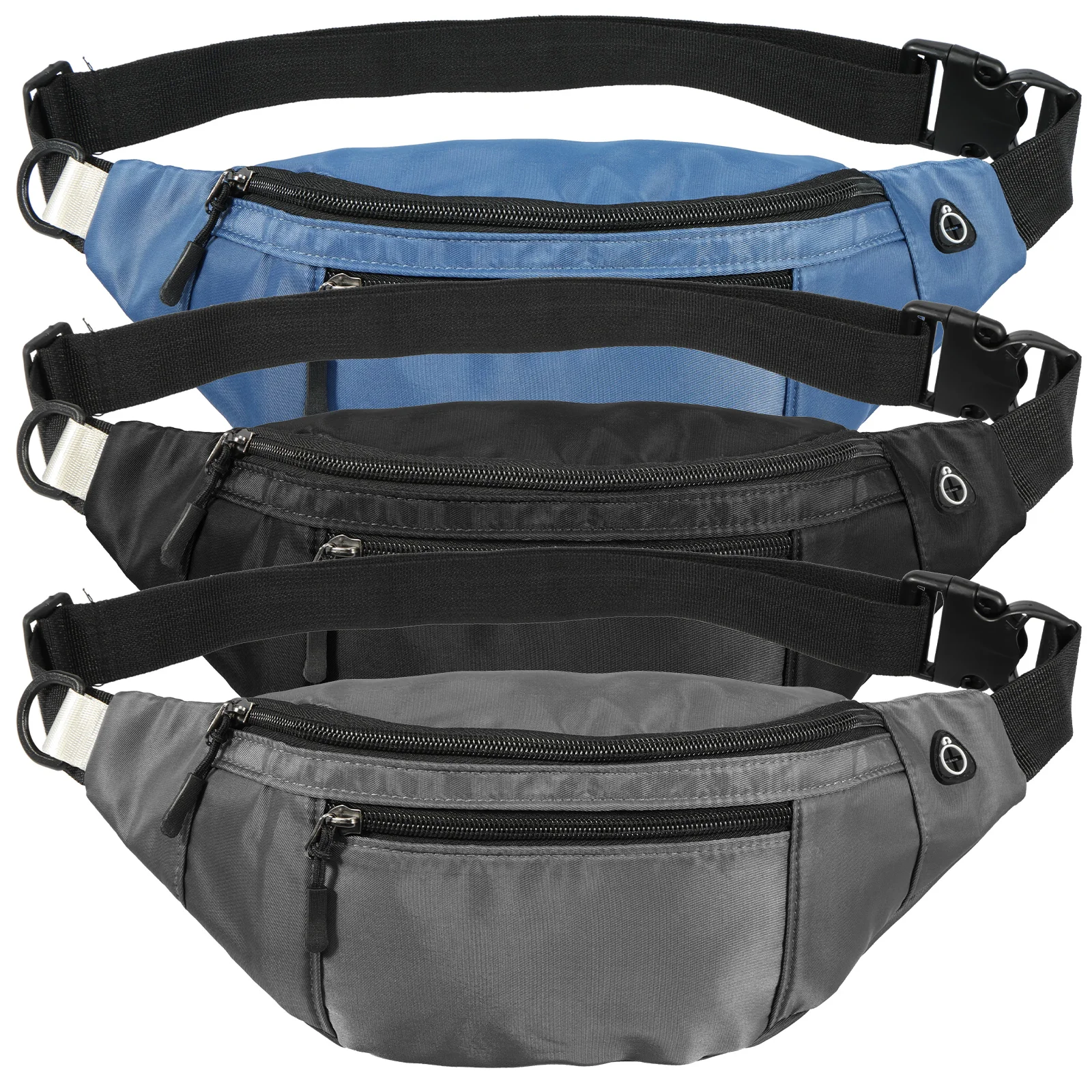 

Crossbody Fanny Pack Large Capacity Waist Bag with Hidden Zipper Pockets Waterproof Oxford Cloth Adjustable Strap Fanny Packs