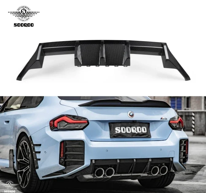 For BMW G87 Carbon Fiber Rear Diffuser OEM Style Dry Carbon Fiber Rear Bumper Lip for BMW M2 G87 2024-IN