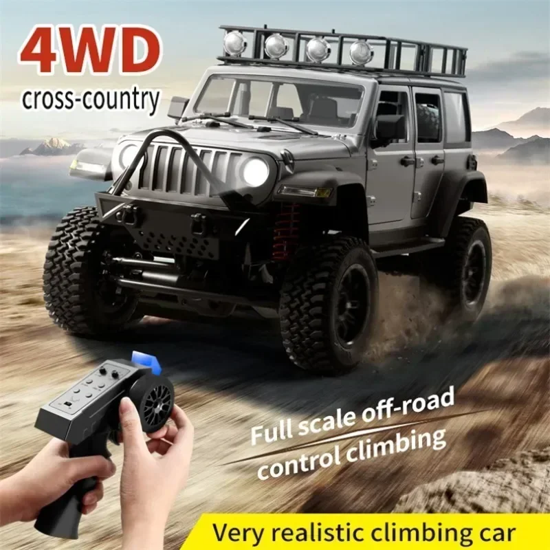 RC Crawler 4x4 Car MN128  2.4G Climbing Buggy Professional with LED Light Full Scale Remote Control Cars Toys for Boys Gift