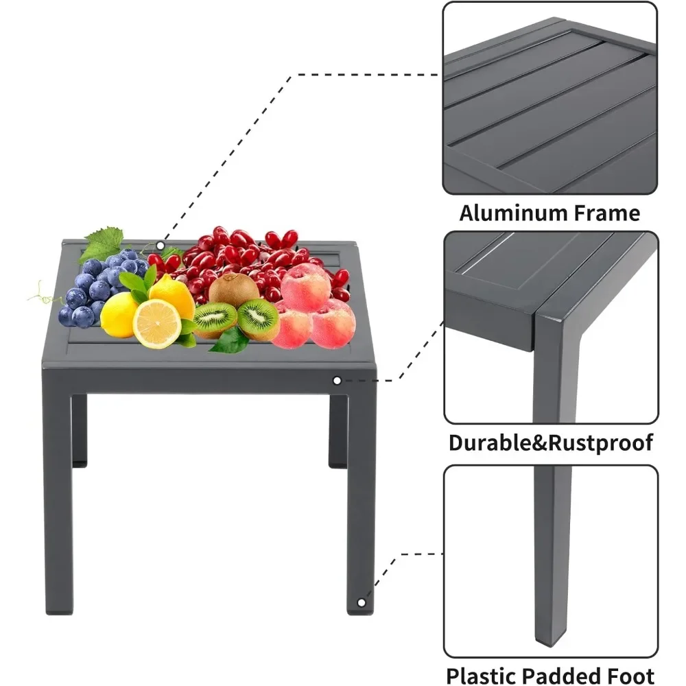 Juego de 3 sillas tipo tumbonas para patio, sillón de aluminio para exteriores con reposacabezas, tumbona para tomar el sol |