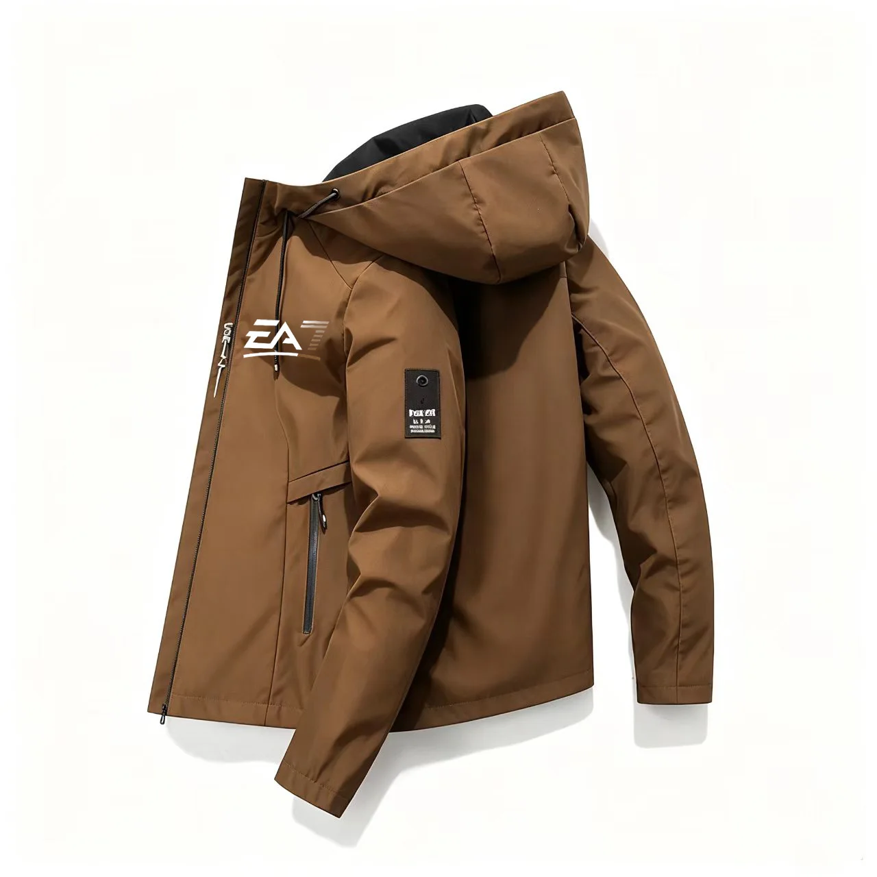 2026 New Men's Waterproof Raincoat Hooded Lightweight Cycling Jacket Street Style Hiking Windproof Outdoor Leisure