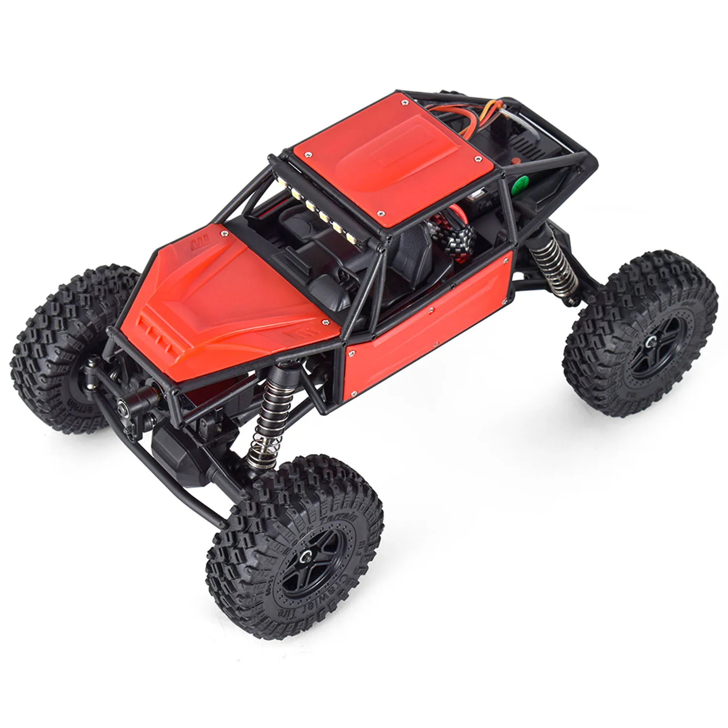 

1/18 RC Crawler Car Radio Controlled Off Road Vehicles 370 Motor ESC Servo Battery Light 15KM/H Speed Model Toy for Enthusiasts