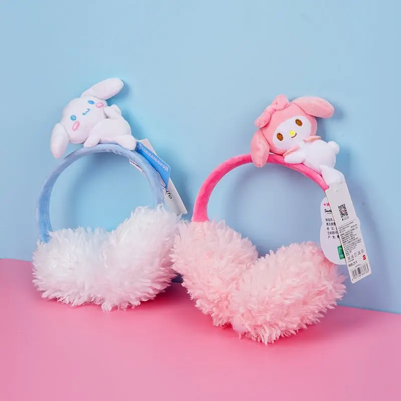 MINISO 귀마개 Miniso Sanrio 시리즈 가을, 겨울 봉제 인형 성인 겨울 따뜻한 여성용 귀 가방
