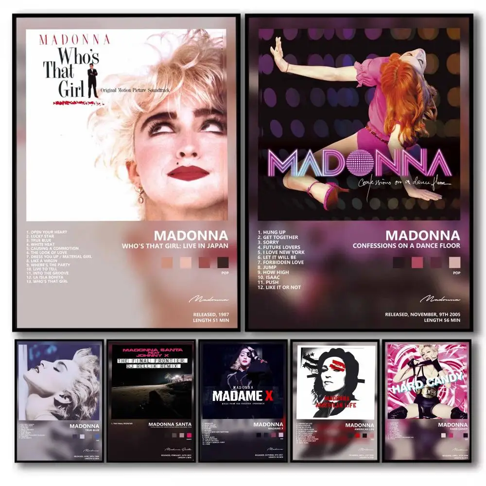 Pop Icon M-Madonna Poster PP Wall Decor Posters Celebrity Music Art Prints Bedroom Office Gift