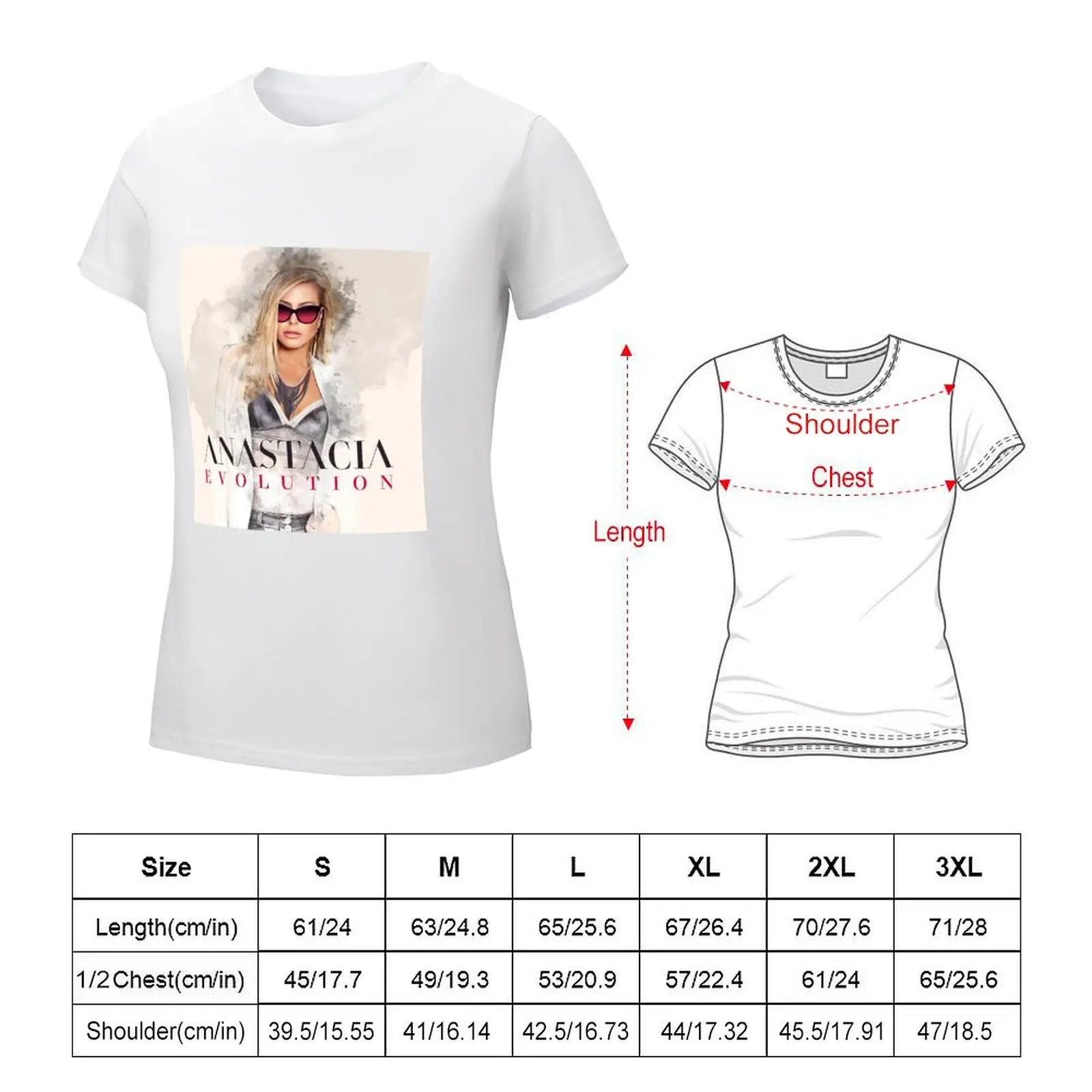 anastacia rokoksampurna mild evolution T-shirt Short sleeve tee oversized black t-shirts for Women