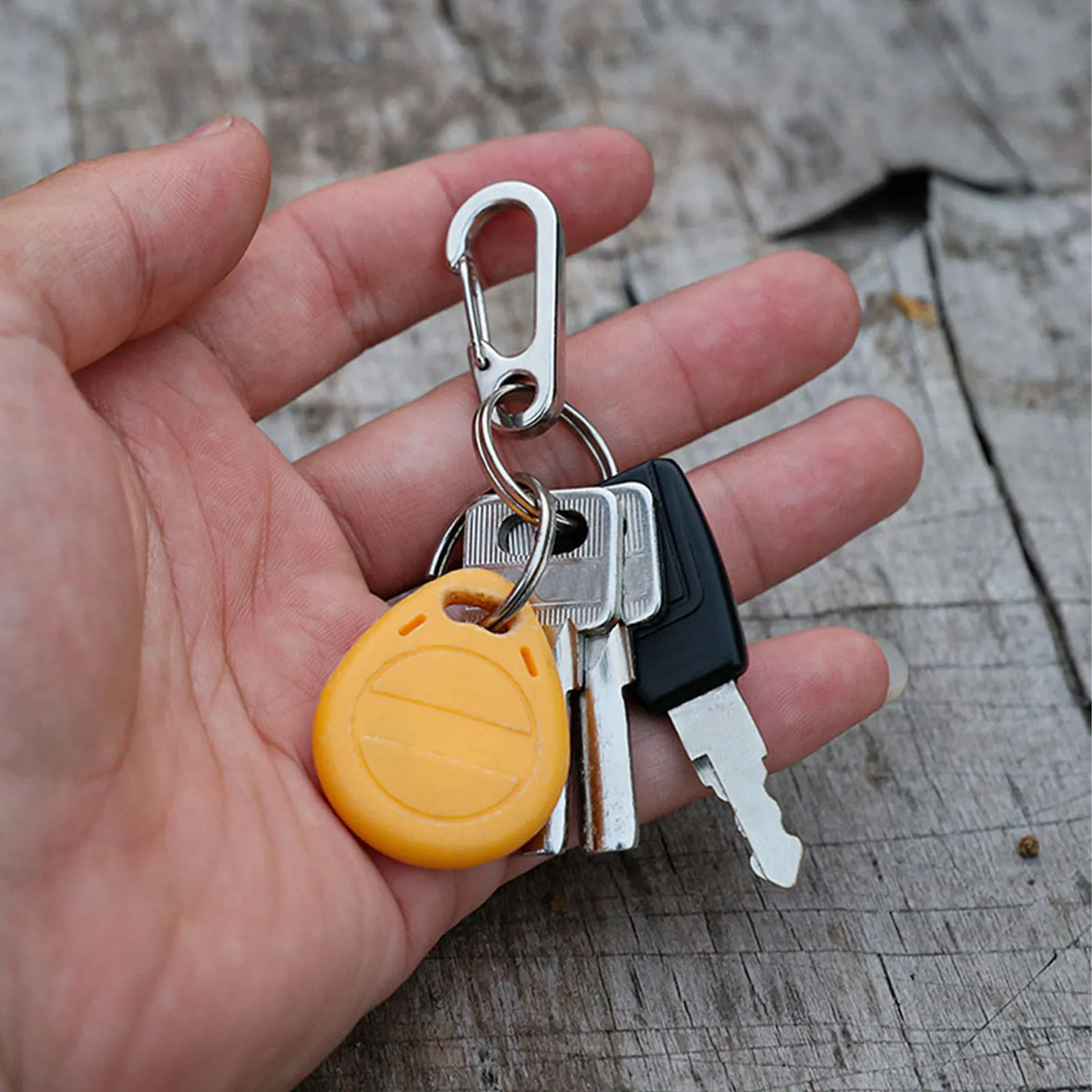 10Pcs D Shaped Carabiner Keychain Premium Hanging Buckle Multifunctional Climbing Buckle for Keys Backpack Belt Outdoor