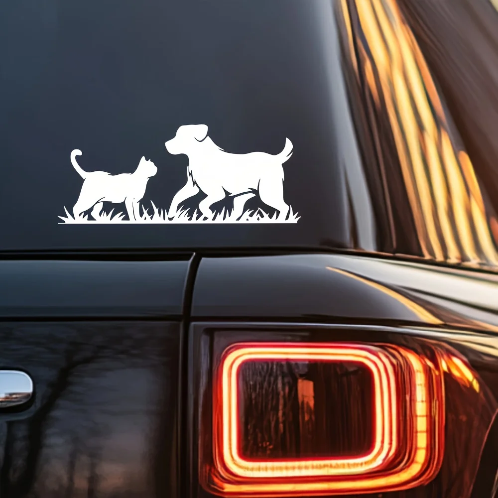 Cat Friendship Car Stickers with Naughty Animal Scenes Theme | Perfect for home or vehicle decoration for pet enthusiasts