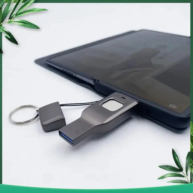 (NEW) Fingerprint Flash Drive Metal OTG Pendrive USB3.0 Type C For Laptop Phone Lock Thumbdrive Jump USB Disk