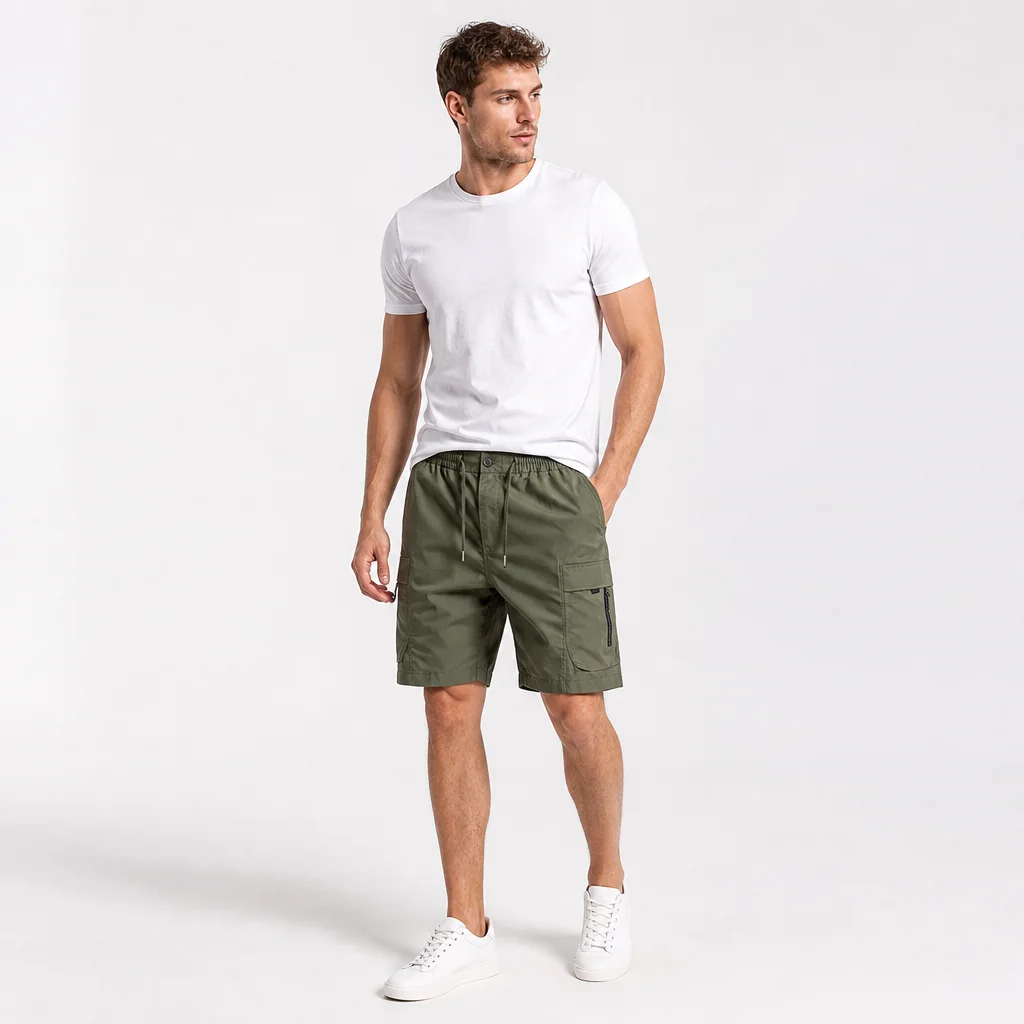 

Men Summer Casual Loose Shorts Lightweight Beach Sports Pants Breathable Quick Dry Elastic Waist Gym Jogging Shorts