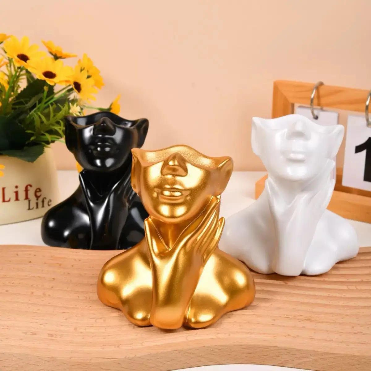 Cross-border hot-selling body art vase Nordic home resin ornament living room TV cabinet bedroom simple decoration