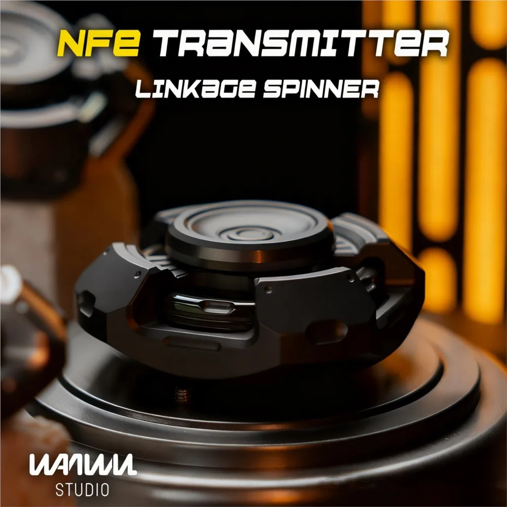 WANWU EDC NFE トランスミッターリンケージスピナー2.0 ストレス解消おもちゃ 指遊び メタルスピナー フィジェット