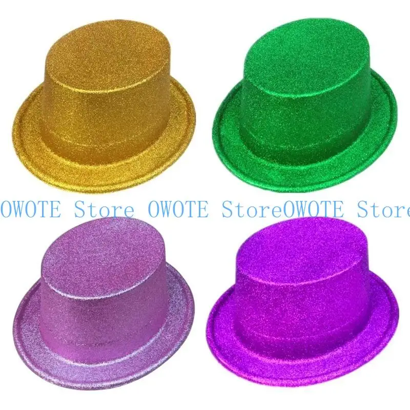 A52E Glitter Party Fedora Top Hat Party Christmas Cover Sparkly Head pour les enfants adultes