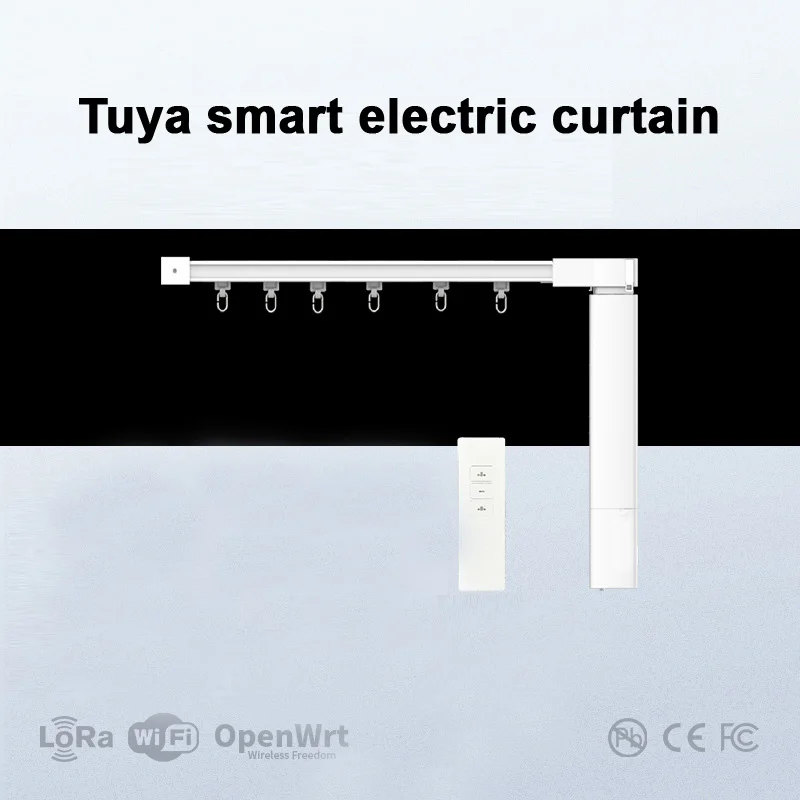 LEDEAST CL-01 Tuya Smart Electric Curtain Automation Motorized Smart Curtain Voice Control Mute Electric Curtain