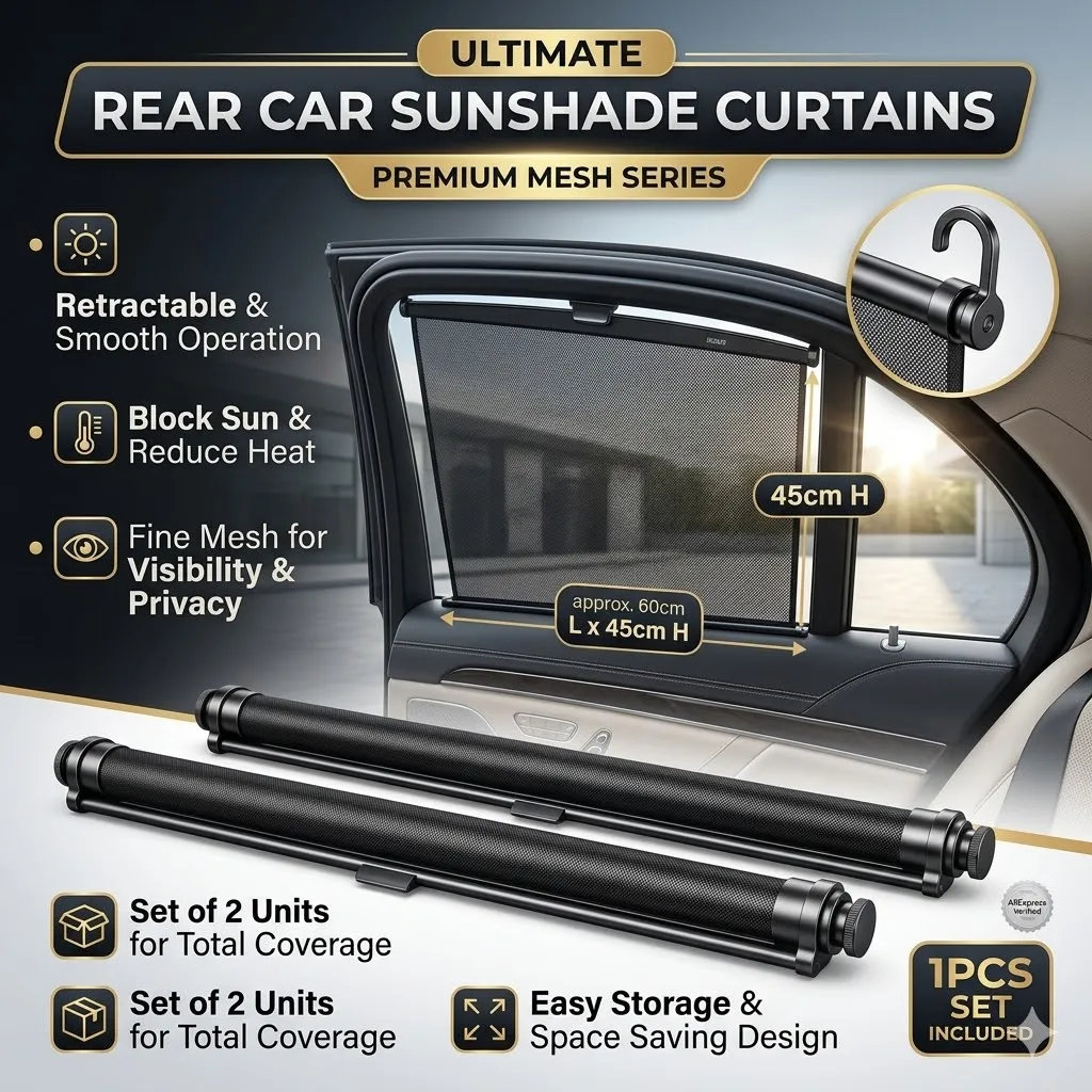 Universal Retractable Car Wind - Home Textiles Curtains ulasan dan harga