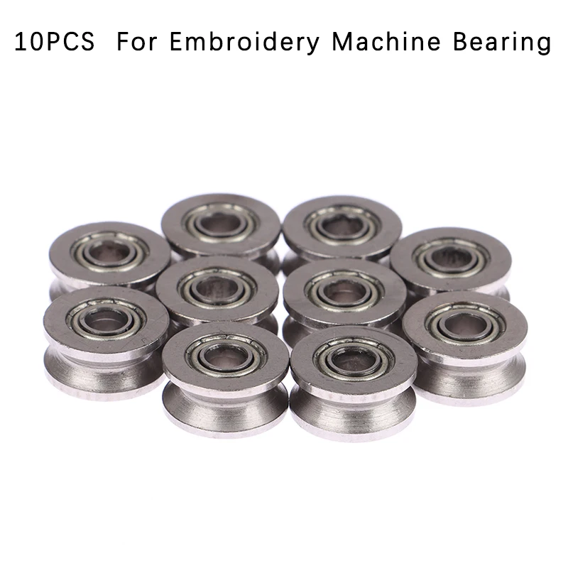 10Pcs V Groove Sealed Ball Bearing Guide Track Roller Bearing Embroidery Machine Bearing