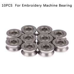 10Pcs V Groove Sealed Ball Bearing Guide Track Roller Bearing Embroidery Machine Bearing