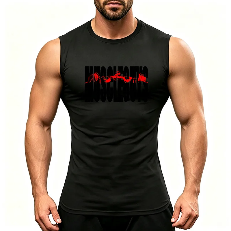 Men's Lightweight Quick Dry Running Vests Sleeveless Athletic Tank Top Gym Workout Sports Fitness Shirt Moisture Wicking Train